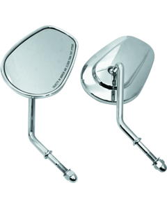 Bikers Choice Chrome Tapered Short Stem Mirrors Pr - 482008