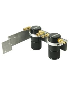 Moroso 08-14 Subaru WRX Air/Oil Separator Catch Can - Small Body - Billet Aluminum - Black Finish - 85611