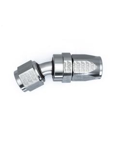 DeatschWerks 8AN Female Swivel 30-Degree Hose End CPE - Anodized Titanium - 6-02-0821
