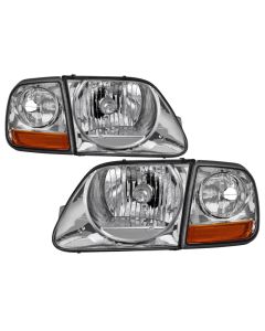 xTune 97-03 Ford F-150 4pc OEM Style Headlights w/Corner - Chrome (HD-JH-FF15097-L-SET-C) - 9042645