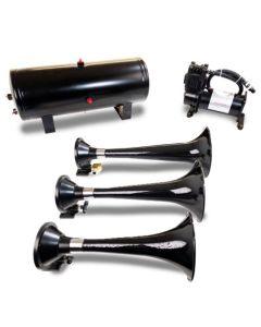 Kleinn Triple Black Horn Kit w/150 PSI Waterproof 3.0 gal Air Tank - HK7
