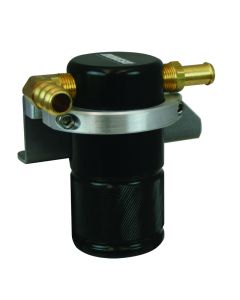 Moroso 10-14 Volkswagen Golf/Jetta 2.0T Air/Oil Separator Catch Can - Billet Aluminum - Black Finish - 85675
