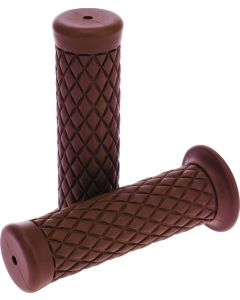 Bikers Choice 1 Inch Brown Quilted Grip - 485802