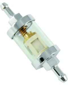 Bikers Choice Chrome Clear View Fuel Filter 1/4 Inch Hose Universal - 603516