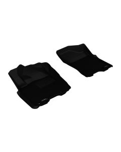3D MAXpider 2009-2015 Nissan Titan King/Crew Cab Kagu 1st Row Floormat - Black - L1NS06311509