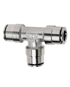 Firestone Union Tee 1/4in. Nickel Push-Lock Air Fitting - Single (WR17603461) - 3461