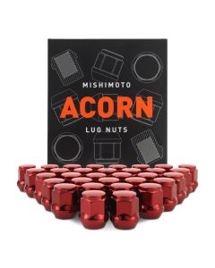 Mishimoto M14 x 1.5 Red Steel Acorn Lug Nuts - 32pc- MISH-MMLG-AC1415-32RD