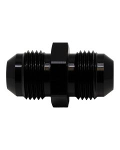 DeatschWerks 8AN Male Flare to 8AN Male Flare Coupler - Anodized Matte Black - 6-02-0204-B