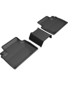 3D MAXpider 2018-2019 Honda Clarity Plug-in Hybrid Kagu 2nd Row Floormats - Black - L1HD10021509