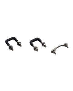 Kentrol 55-86 Jeep Windshield Tie Down Kit CJ - Polished Silver - 30411