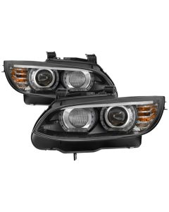 Spyder 08-10 BMW F92 3 Series Projector Headlights - LED DRL - Black (PRO-YD-BMWE9208-DRL-BK) - 5085184