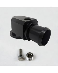 Granatelli 18-19 Jeep Trackhawk Billet Thermostat Housing- Black Powdercoat - 431000B