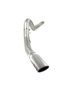 aFe MACHForce XP 5in DPF-Back Stainless Steel Exh Sys, polished tip,Ford Diesel Trucks 08-10 V8-6.4L - 49-43054-P