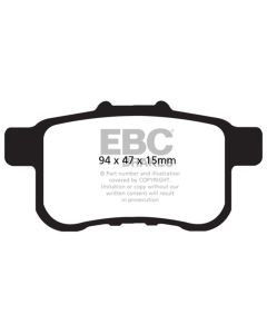 EBC Brakes Ultimax OEM Plus REAR Disc Brake Pad Set FMSI D1451 Honda Accord Rear 13-20- EBC-UD1451