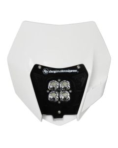 Baja Designs 14-16 KTM Headlight Kit DC w/Headlight Shell White Squadron Sport - 557091