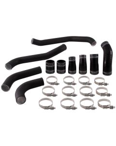 Mishimoto 2017+ Ford F150 3.5L EcoBoost Hot-Side Intercooler Pipe Kit - Wrinkle Black - MMICP-F35T-17HWBK
