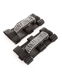 Rugged Ridge Paracord Grab Handles Gray/Black Pair - 13505.32