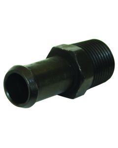 Moroso Air/Oil Separator Fuel Line Fitting - 3/8in to 1/2in Hose - Straight - Black - Single - 65389