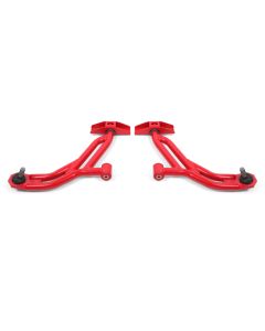BMR 10-14 Ford Mustang / Shelby GT500 Non-Adj. Lower A-Arms (Poly/Delrin) - Red - AA754R