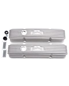 Edelbrock Valve Cover Classic Series Chevrolet 1959-1986 262-400 CI V8 w/ Breather Holes Satin - 41439