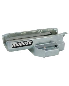 Moroso 86-Up Chevrolet Small Block (w/1 Piece Rear Main Seal) Wet Sump 6qt 6.5in Steel Oil Pan - 21315