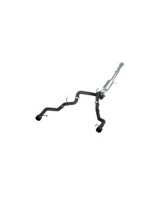 MBRP Black-Coated Aluminized Steel 3 Inch Cat-Back Dual Rear Exit Armor BLK Series Ford F-150 Tremor - S5268BLK