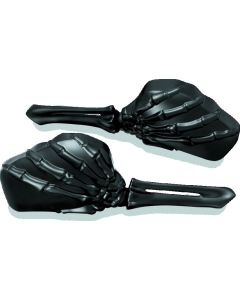 Kuryakyn Skeleton Hand Mirrors Black/Black - 1758