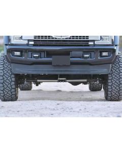 Fabtech 19-20 Ford F450/F550 4WD Dual Steering Stabilizer System w/DL 2.25 Shocks - FTS22313