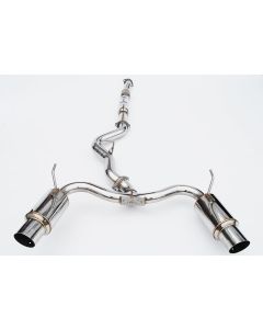 Invidia 08-11 STi Hatch / 11 WRX Hatch Dual N1 Single Layer SS Tipped Cat-back Exhaust - HS08STIGTP