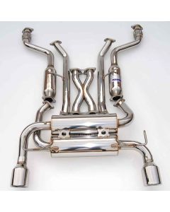 Invidia 09+ FX35 2/4WD Gemini Rolled Stainless Steel Tip Cat-back Exhaust - HS09IFXGIS