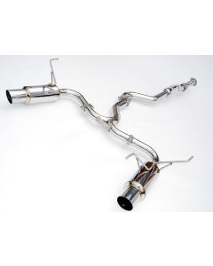 Invidia 08+ Subaru WRX/STI 4dr N1 Twin Outlet Single Layer Tip SS Cat-Back Exhaust - HS11STIGTP