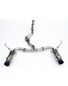 Invidia 08+ Subaru WRX/STI 4dr N1 Twin Outlet Single Layer Tip Titanium Cat-Back Exhaust - HS11STIGTT