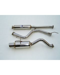 Invidia 96-00 Honda Civic EK4 J-Spec 3DR 60mm (101mm tip) Cat-back Exhaust - HS96HC3GTP