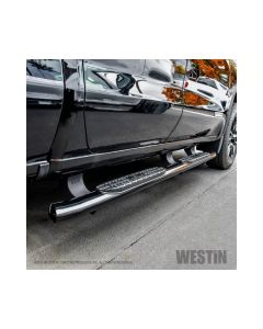 Westin Black PRO TRAXX 4 Oval Nerf Step Bars Chevrolet Silverado | GMC Sierra 1500 Dbl Cab 2019-2020- WEST-21-24125