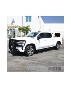 Westin 2019 Chevrolet Silverado/Sierra 1500 Crew Cab Platinum 4 Oval Nerf Step Bars - Black - 21-4135
