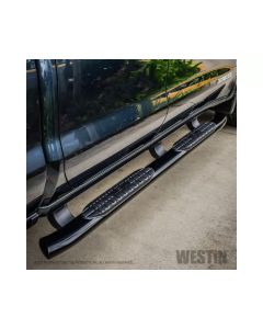 Westin 19-20 Chevrolet Silverado/GMC Sierra 1500 Double Cab PRO TRAXX 5 Oval Nerf Step Bars - Black - 21-54125