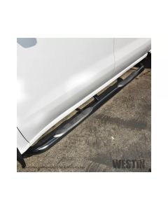 Westin Black E-Series 3 Nerf Step Bars Chevrolet Silverado | GMC Sierra 1500 Crew Cab 2019- WEST-23-4135