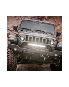 Westin 18-19 Jeep Wrangler JL WJ2 Full Width Front Bumper w/Bull Bar Textured Black - 59-80115