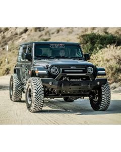 Westin 18-20 Jeep Wrangler WJ2 Full Width Front Bumper w/LED Light Bar Mount Textured Black - 59-80125