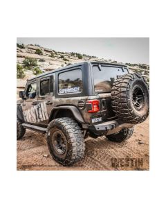 Westin 18-19 Jeep Wrangler JL WJ2 Rear Bumper w/  Sensors (Excl. Wrangler JK) - Textured Black - 59-82045