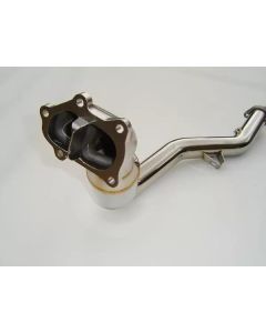 Invidia 02-07 WRX/STi Polished Divorced Waste Gate Downpipe with High Flow Cat - HS05SW1DPC