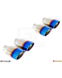 GTHaus Meisterschaft Titanium 4x120x80mm Oval Exhaust Tip Upgrade Titanium Exhaust Tips for Lexus GS-F 2015-2020 - LE0324002