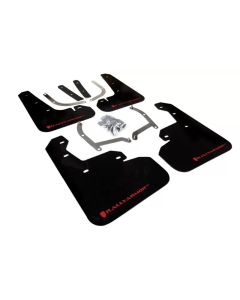 Rally Armor 17-23 Subaru Impreza 4D/5D Black UR Mud Flap w/Red Logo - MF45-UR-BLK/RD