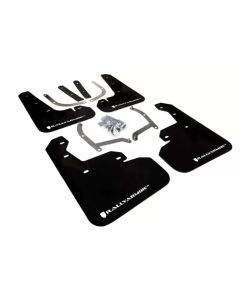 Rally Armor 2017+ Subaru Impreza Black UR Mud Flap w/ White Logo- RALL-MF45-UR-BLK/WH