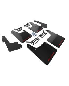 Rally Armor 12-24 Toyota 4Runner Black UR Mud Flap w/Red Logo - MF48-UR-BLK/RD