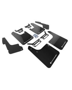 Rally Armor 12-24 Toyota 4Runner Black UR Mud Flap w/White Logo - MF48-UR-BLK/WH