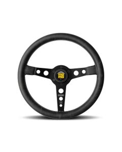 Momo Prototip Heritage Steering Wheel 350 mm - Black Leather/White Stitch/Black Spokes - PRH35BK2B
