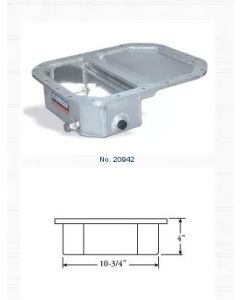 Moroso Mazda 13B Rotary (w/Front Sump) Drag Race Baffled Wet Sump 6.25qt 4in Aluminum Oil Pan - 20942
