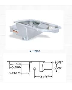 Moroso Mitsubishi 2.0L DOHC Turbo 4G63 Kicked Out Road Race Baffled 6.25qt 6.5in Aluminum Oil Pan - 20960