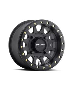 Method MR401 UTV Beadlock 15x7 / 4+3/13mm Offset / 4x136 / 106mm CB Matte Black Wheel - MR40157047543B